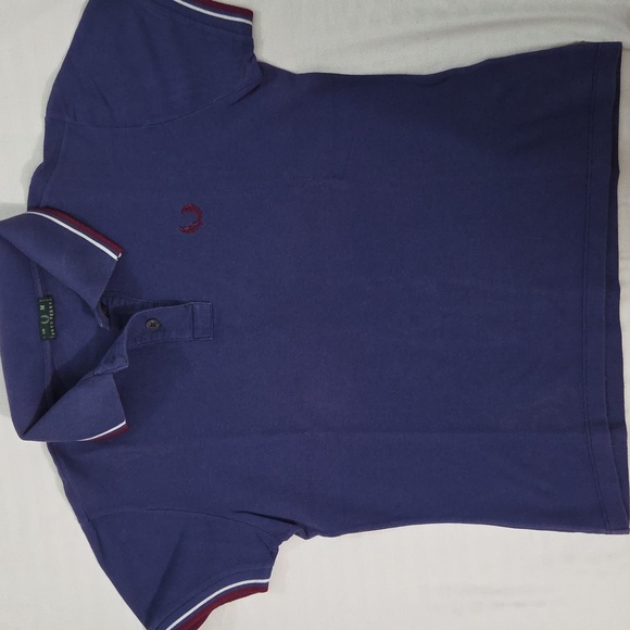 FRED PERRY, Blue Polo Shirt with Green Tag - Picture 1 of 9